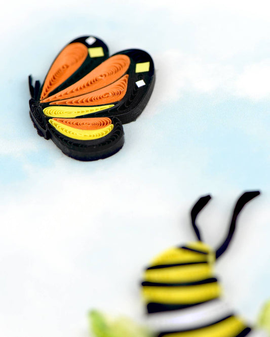 Caterpillar Quilled Greeting Card