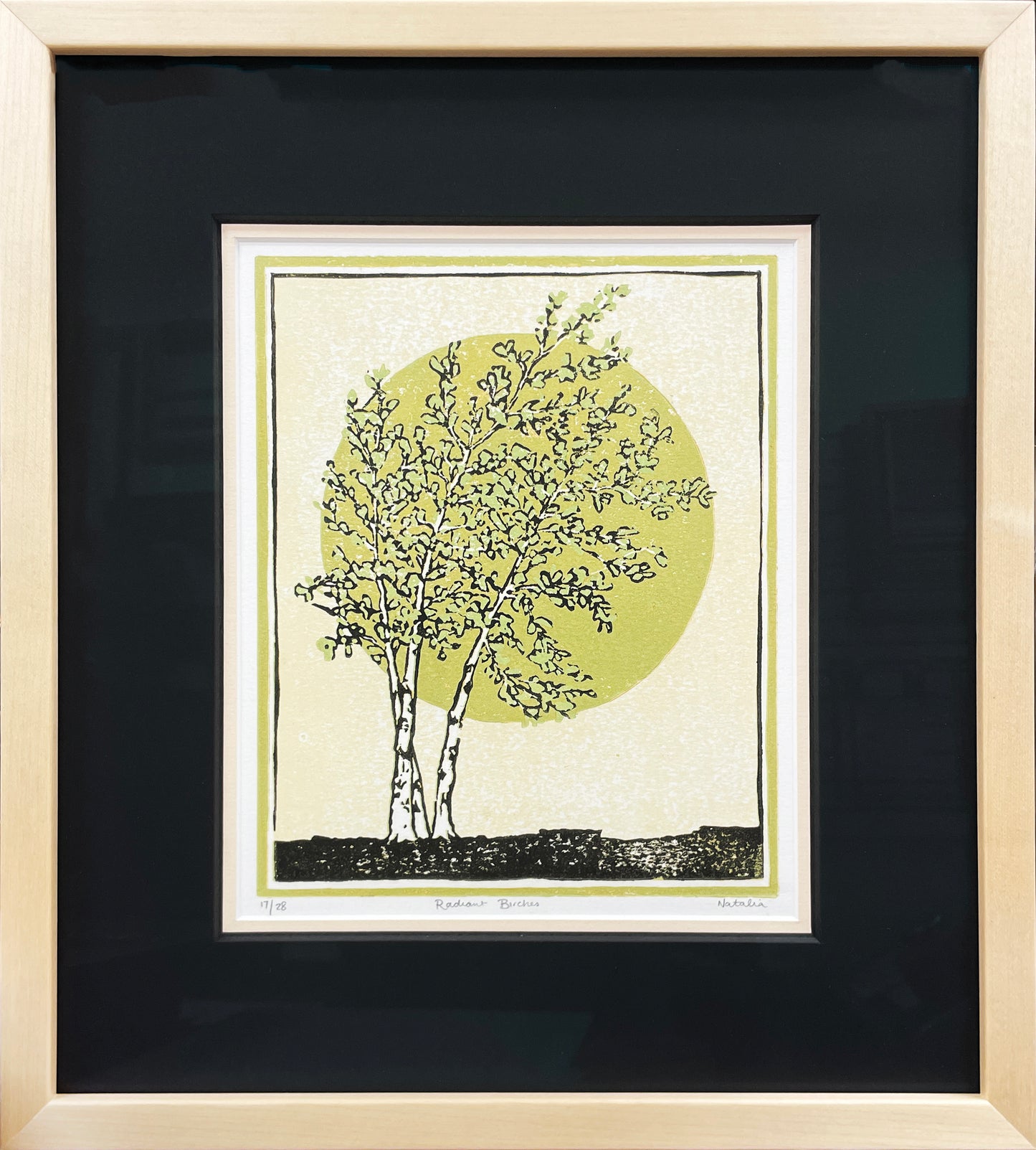 Radiant Birches Original Block Print - Special Edition