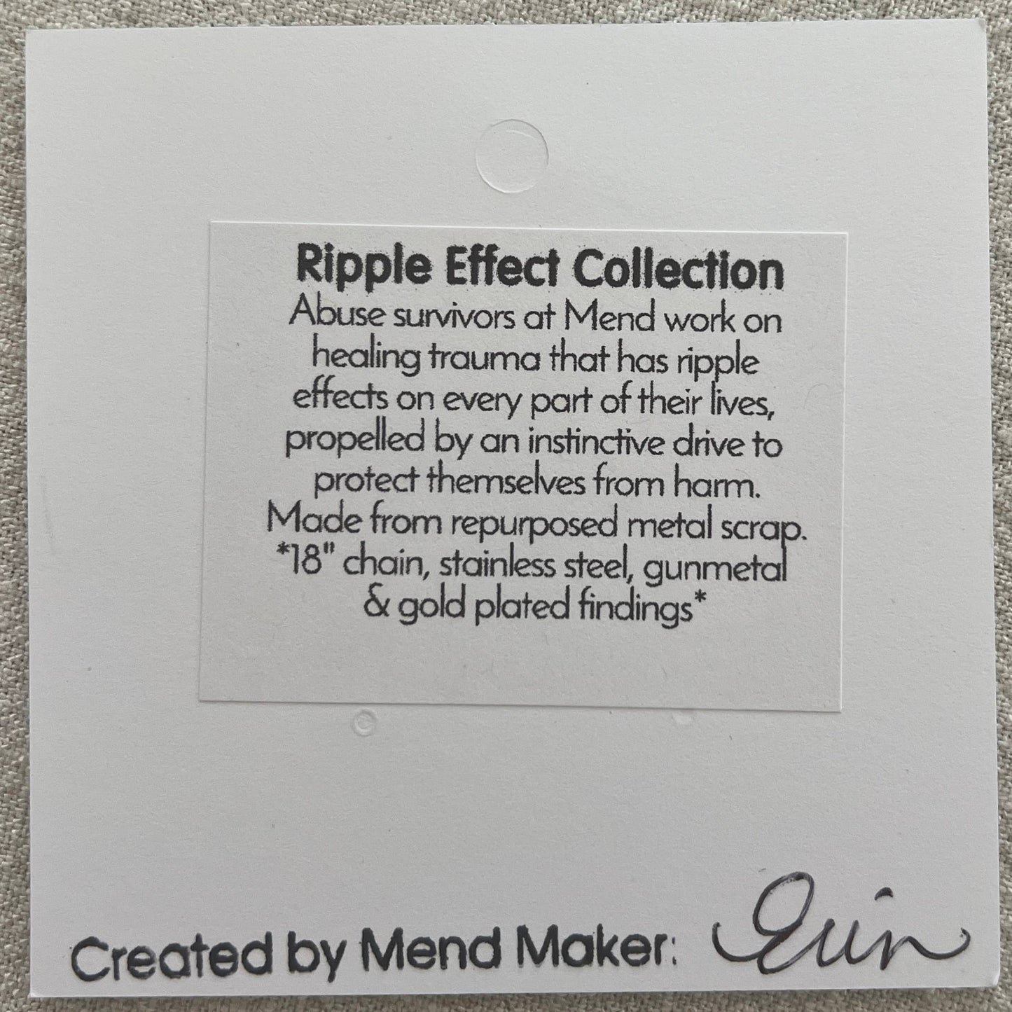 Ripple Effect Stainless Steel Necklace