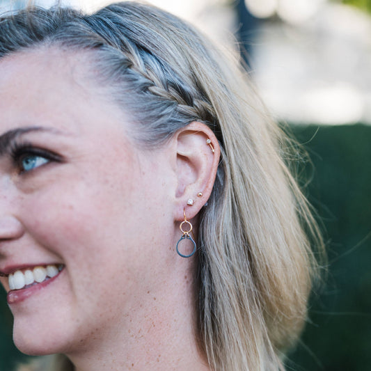 How Sweet It Is earrings by Mend on the Move jewelry. Created from auto parts by abuse survivors in Detroit.