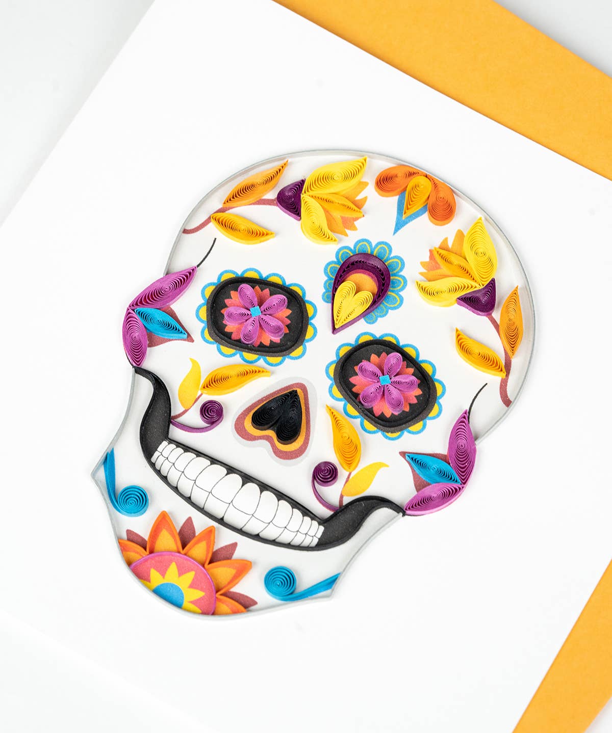 Quilled Sugar Skull Greeting Card (New 2023)