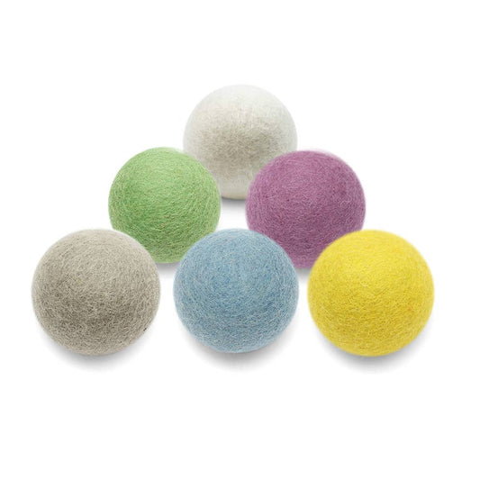 Solid Colors: Eco Wool Dryer Balls Fair Trade: Blue