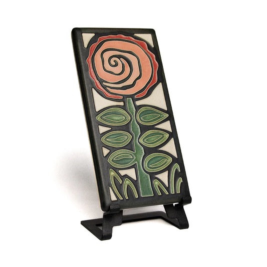 Percival's Petals (Orange) – 4x8 art tile