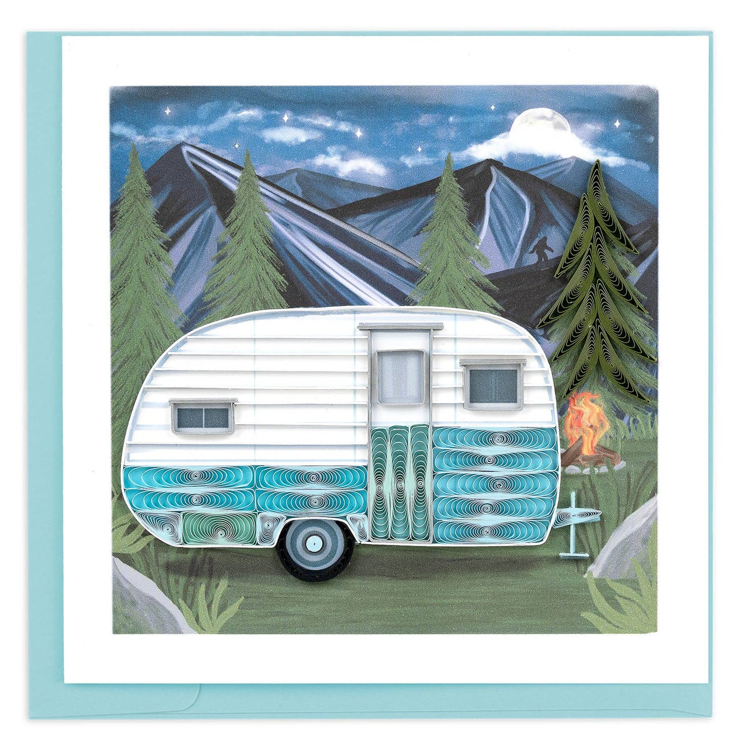 Camper Quilled Greeting Card