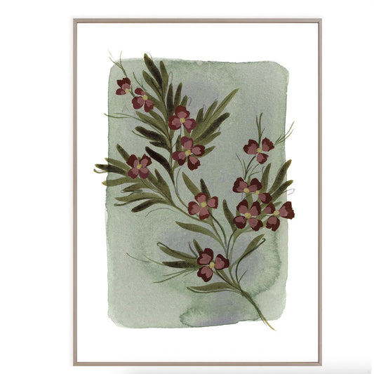 Floral fine art print featuring a reproduction of an original watercolor painting by Michigan artist Kelly Ventura.