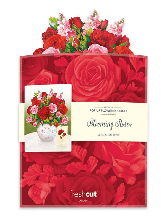Blooming Roses Pop-up Greeting Card