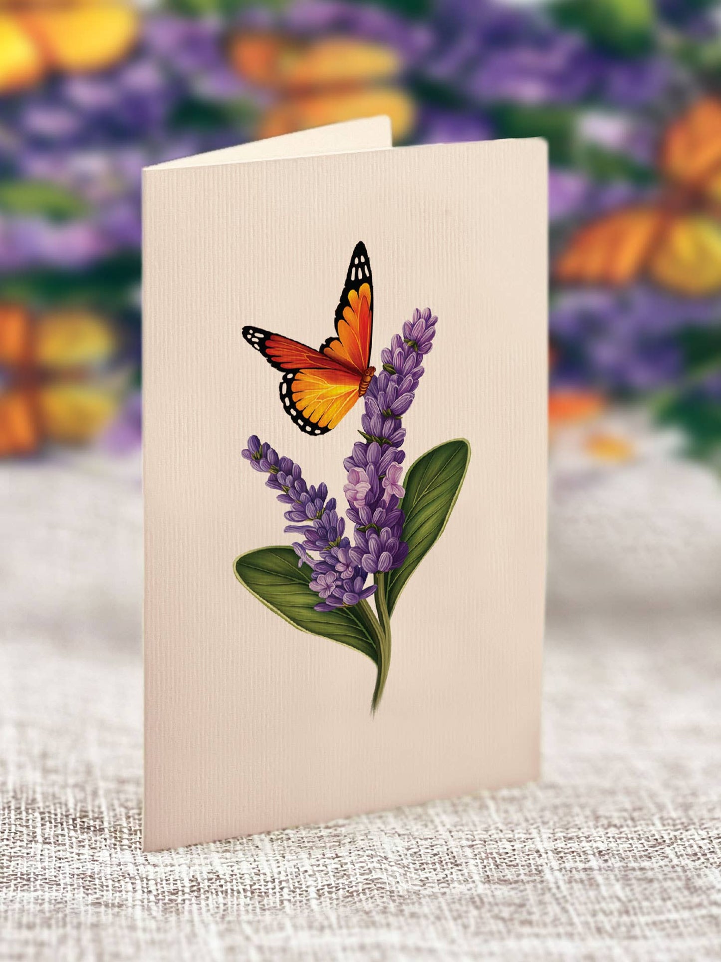 Lavender & Butterflies Pop-up Greeting Card