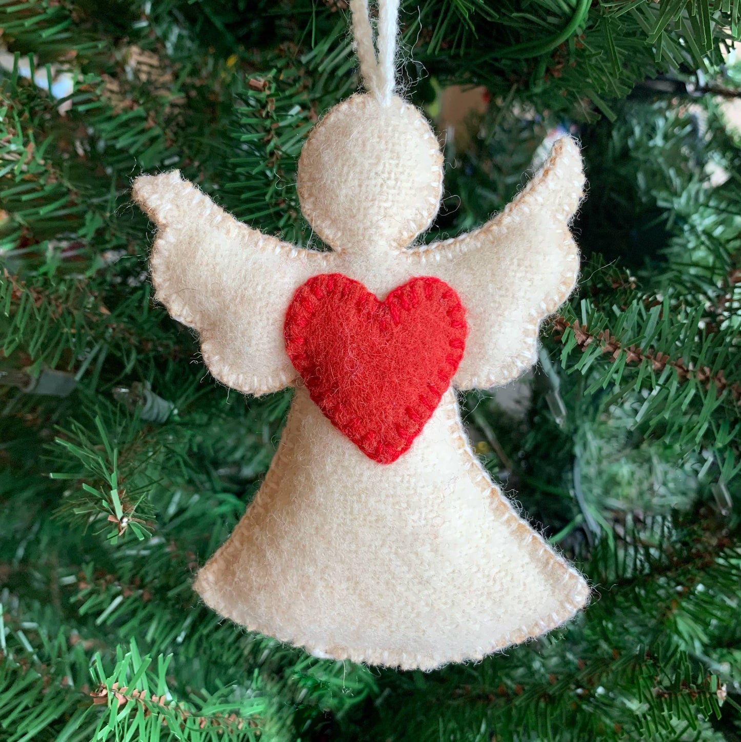 Heart Angel Christmas Ornament