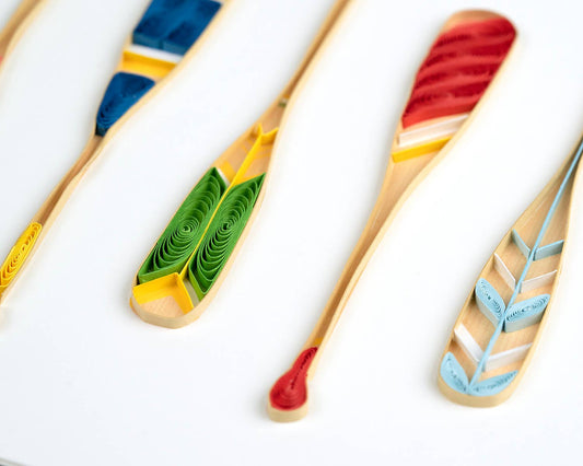 Painted Canoe Paddles