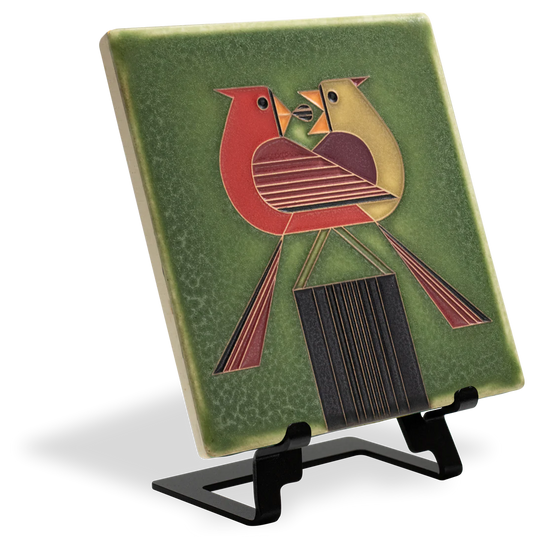 Redbird Romance – 6x6 art tile