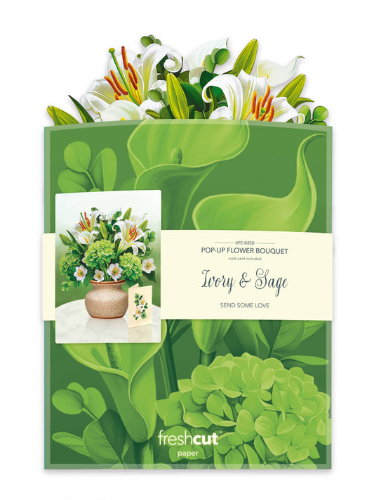 Ivory & Sage Pop-up Greeting Cards
