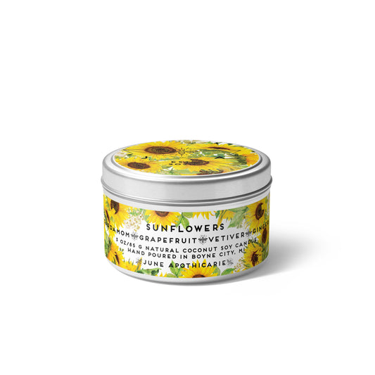 Sunflowers 4oz Travel Candle