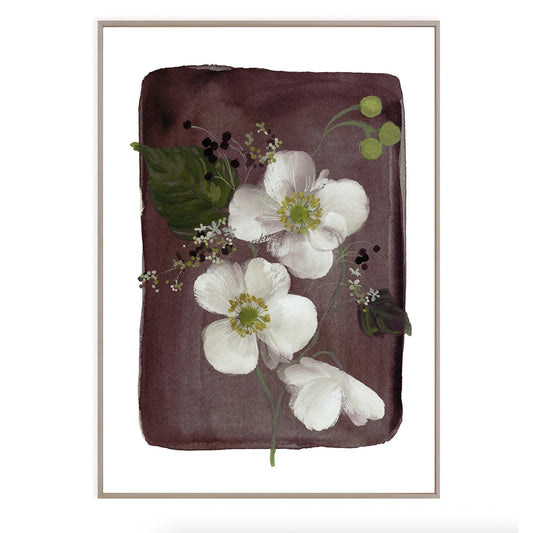 Floral fine art print featuring a reproduction of an original watercolor painting by Michigan artist Kelly Ventura.