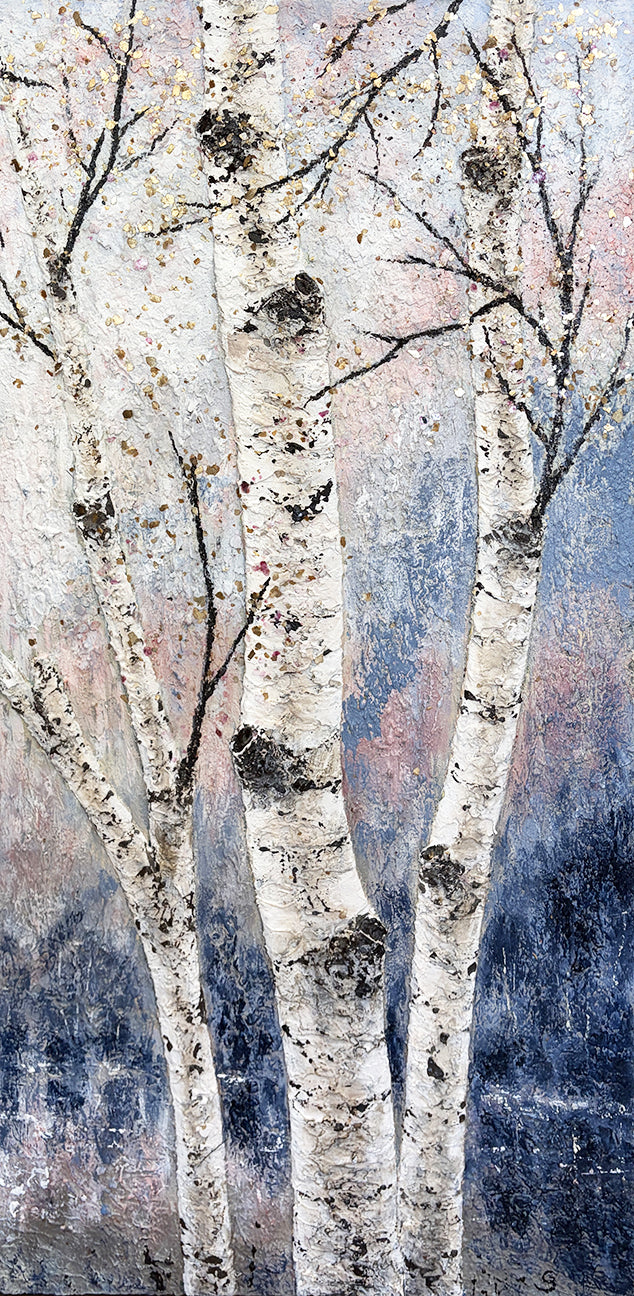 After the Rain Triptych Acrylic Painting