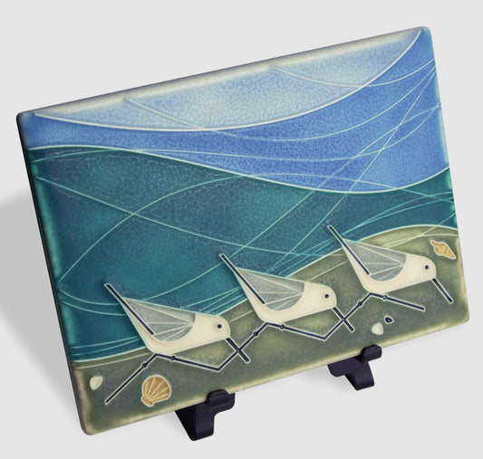 Beach Birds (Pebble) – 6x8 art tile