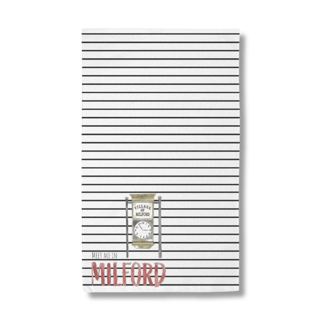 Milford Clock Striped Towel (15" x 25")