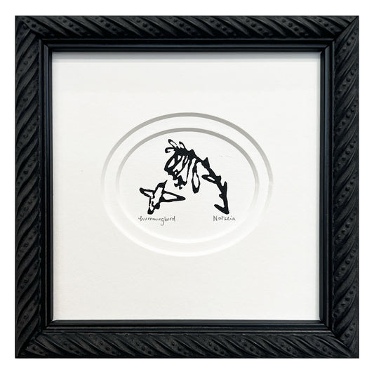 Mini Hummingbird Original Block Print