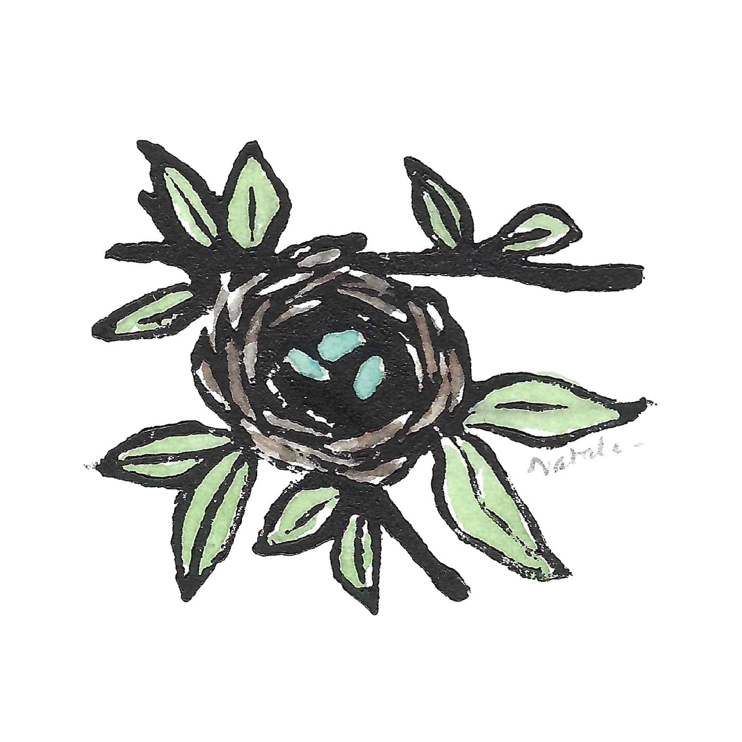 Mini Nest Original Block Print