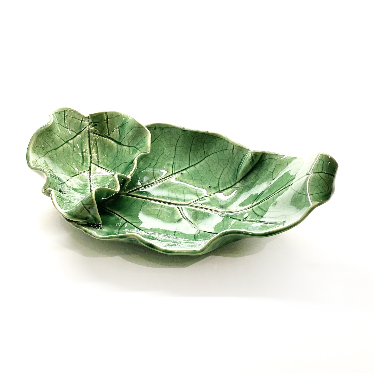 Leaf Chip & Dip Tray Pottery