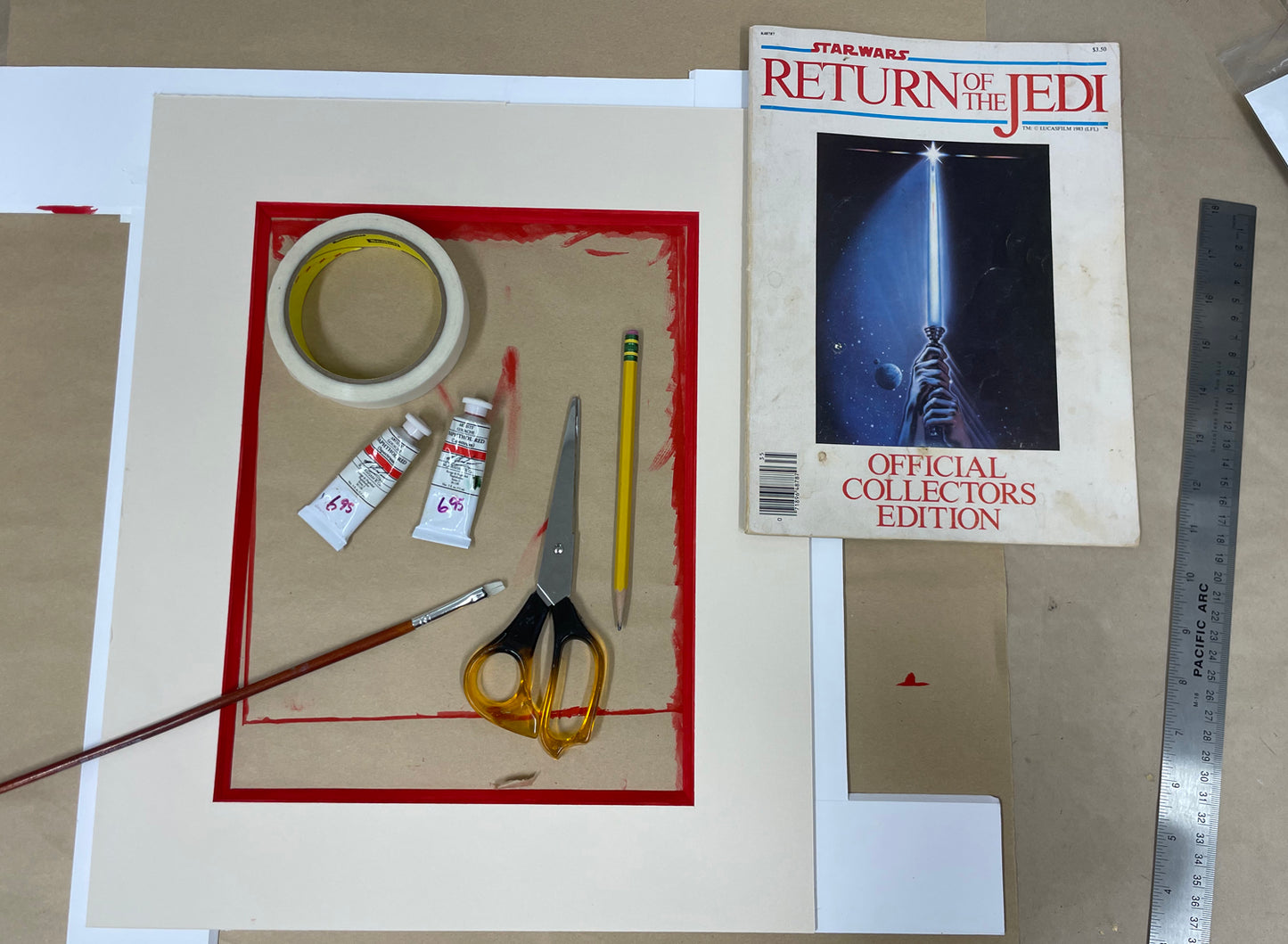 Framed Collector's Edition Magazine of Star Wars Episode VI: Return of the Jedi.