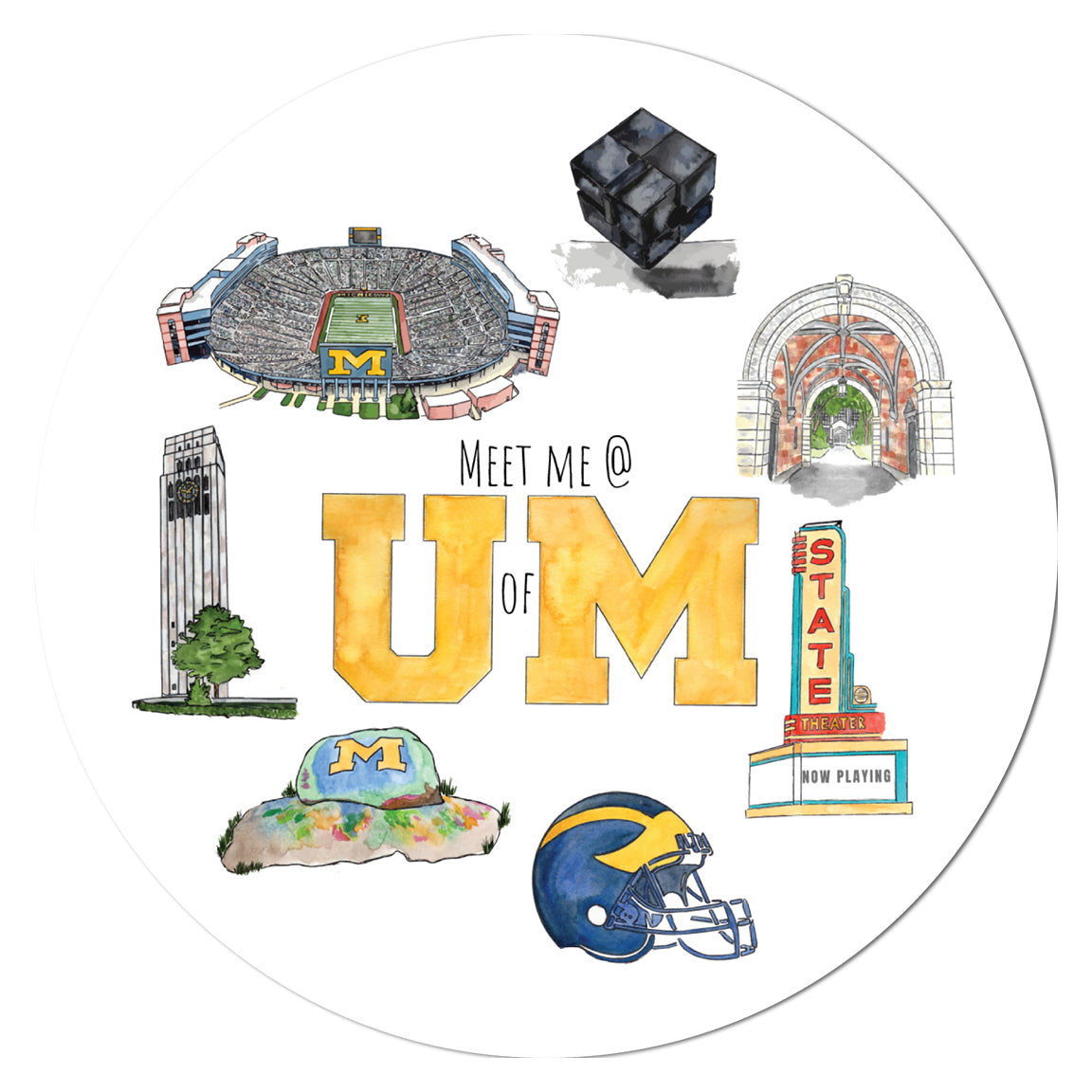 U of M Vinyl Sticker