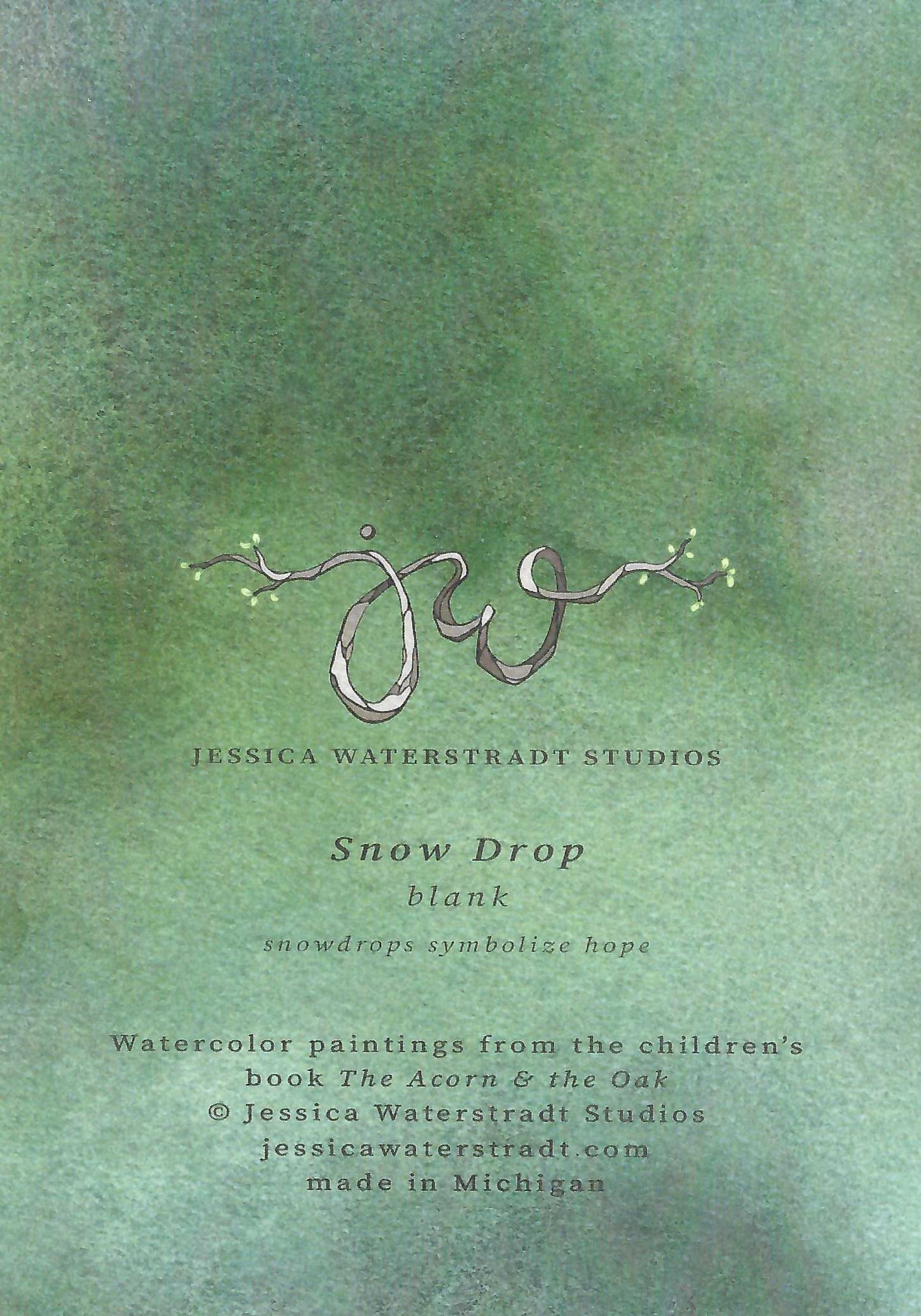 Snow Drop Greeting Card