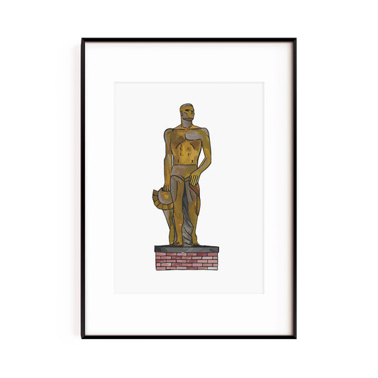 MSU Spartan Statue - Fine Art Print by Abigail Leigh Designs