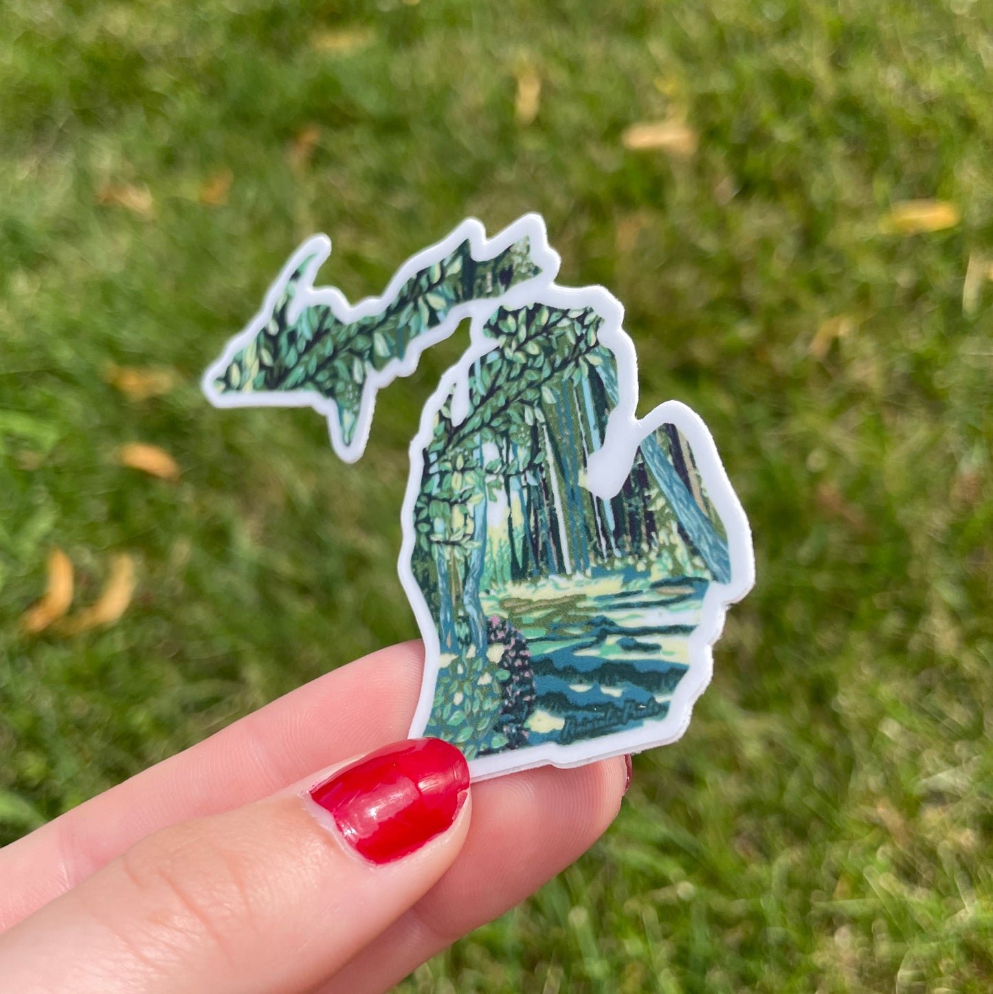 MICHIGAN Cedar Trail Vinyl Sticker