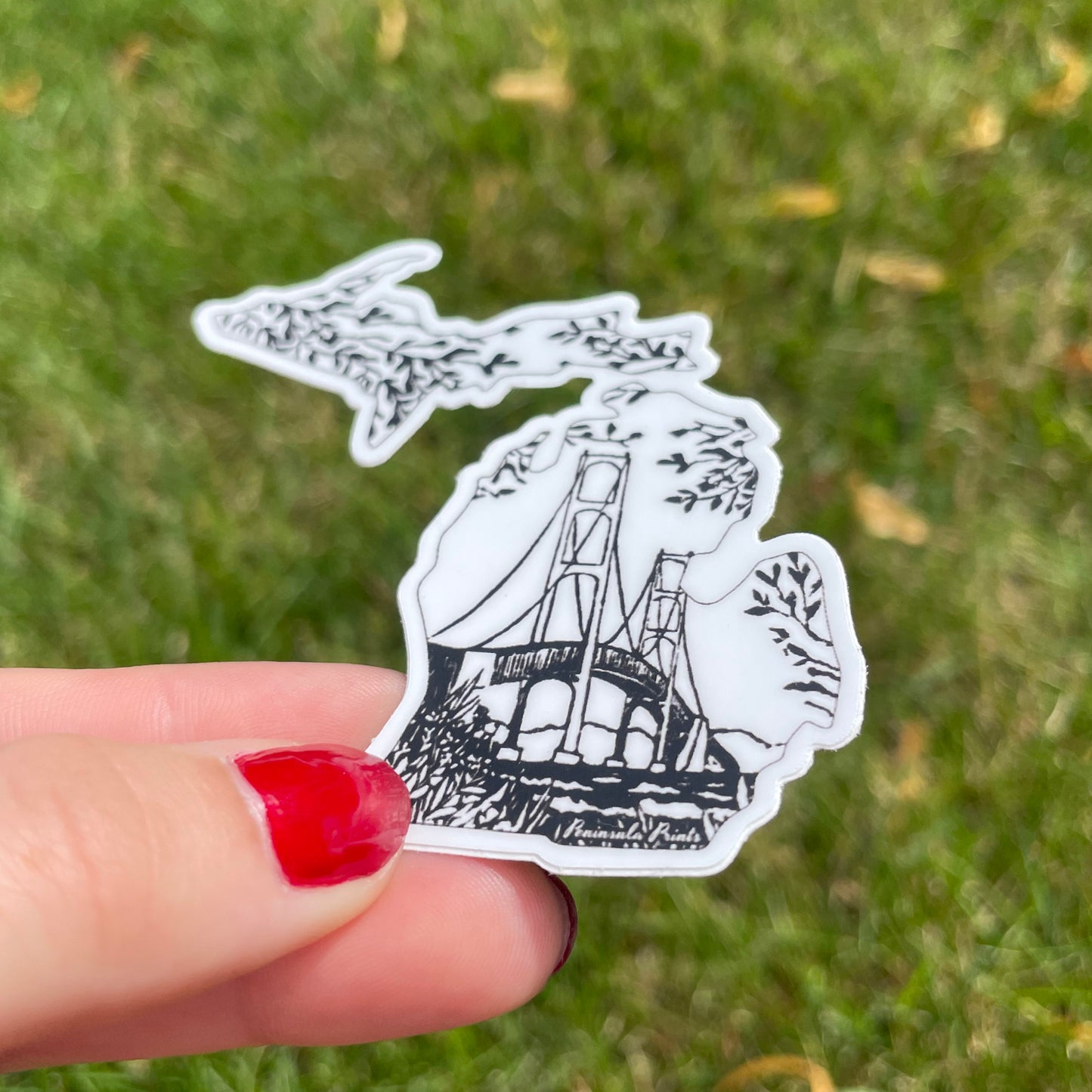 MICHIGAN Mighty Mac Vinyl Sticker