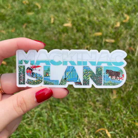 MACKINAC ISLAND Garden Gate Vinyl Sticker