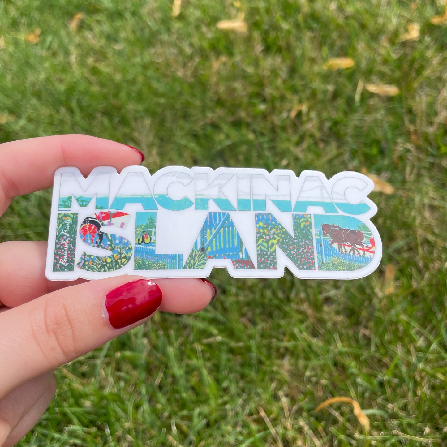 MACKINAC ISLAND Garden Gate Vinyl Sticker