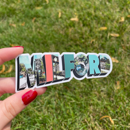 MILFORD Village Vinyl Sticker