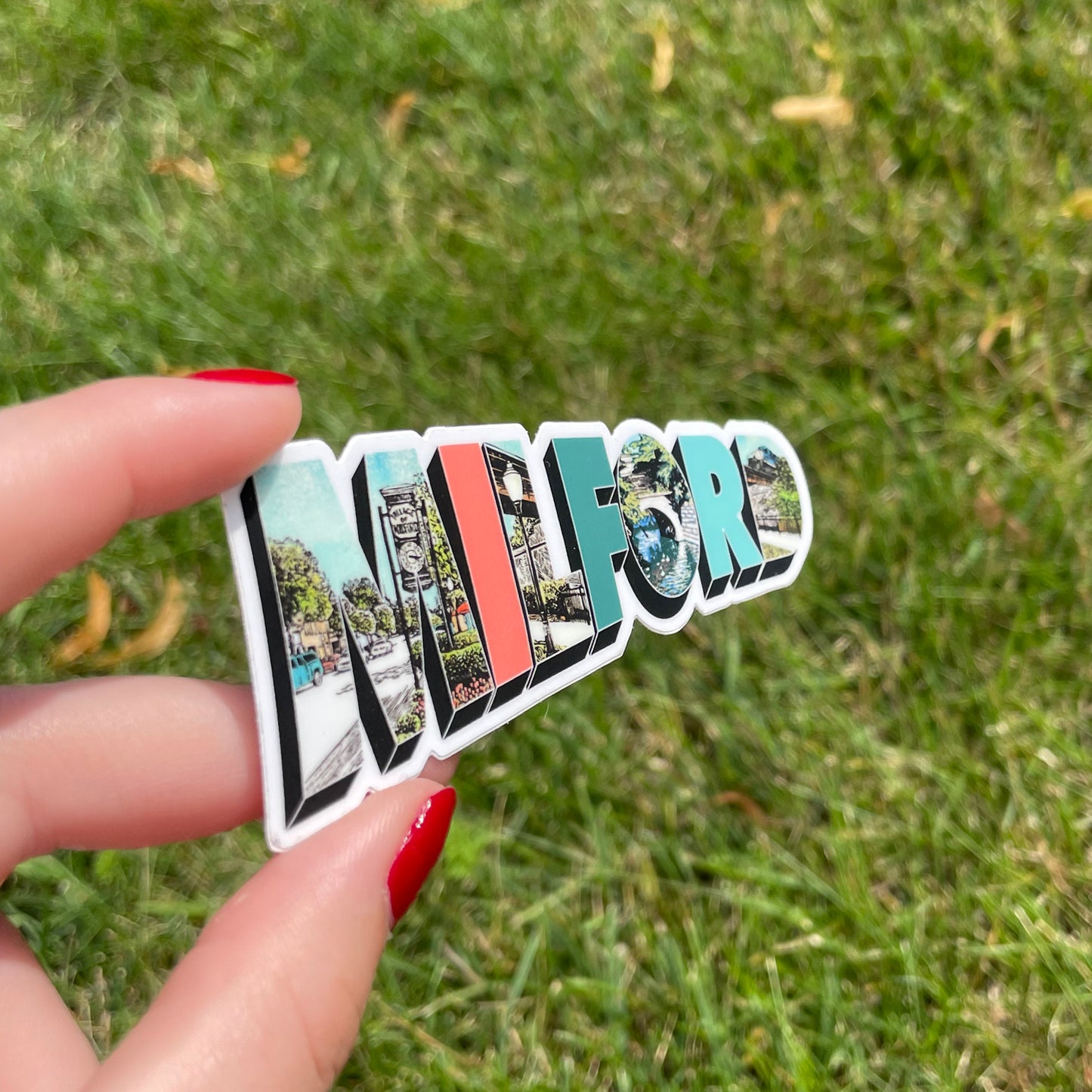 MILFORD Village Vinyl Sticker