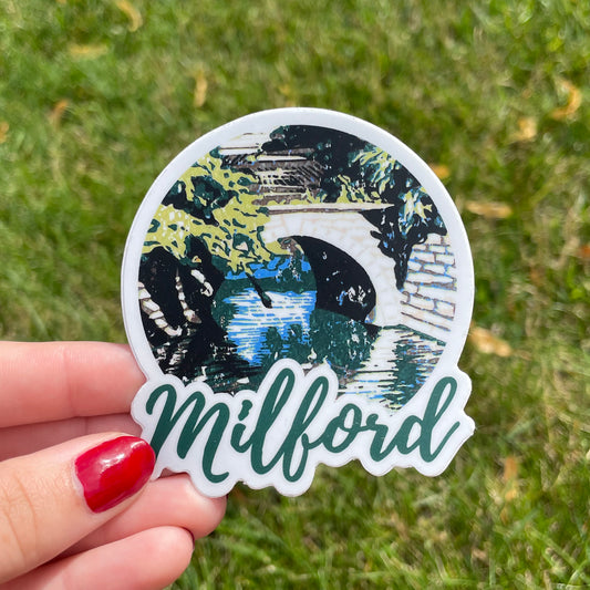 Huron River Bridge Vinyl Sticker