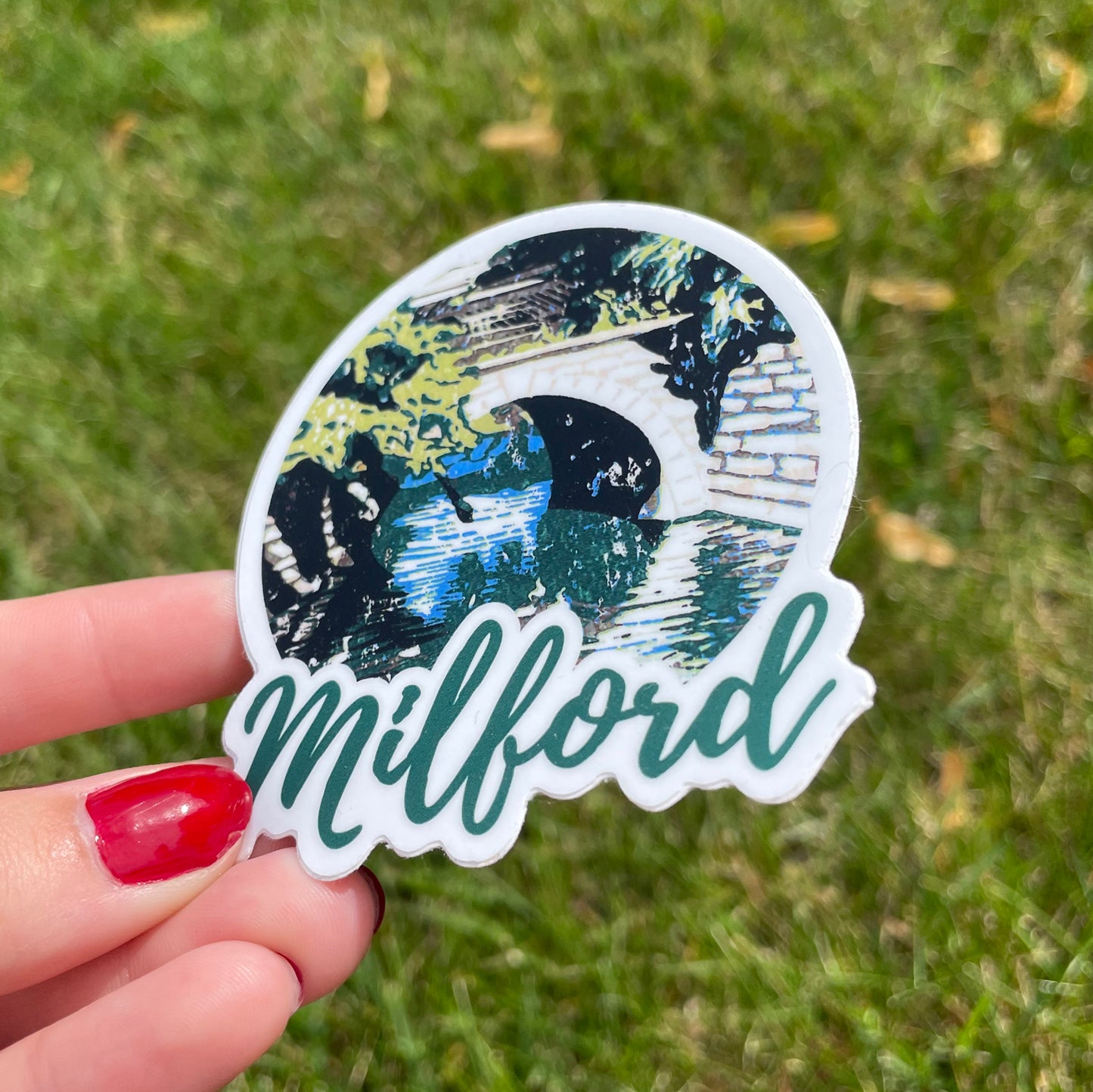 Huron River Bridge Vinyl Sticker