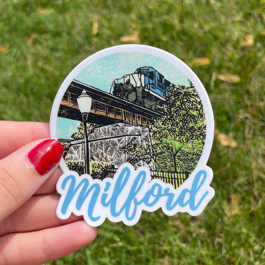 Milford Train Vinyl Sticker