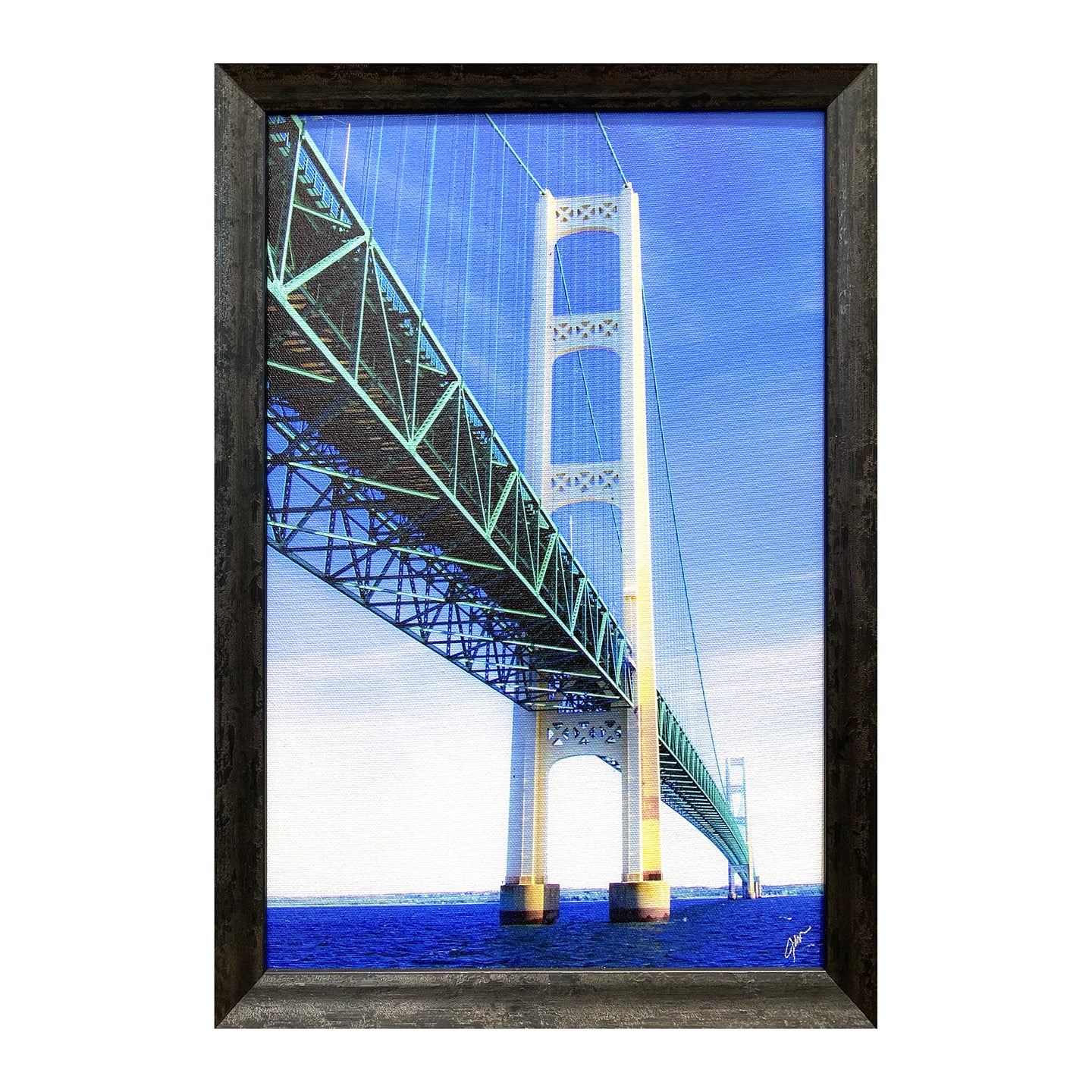 The Mighty Mac | framed photograph by Jennifer Wohletz of Mackinac Memories.