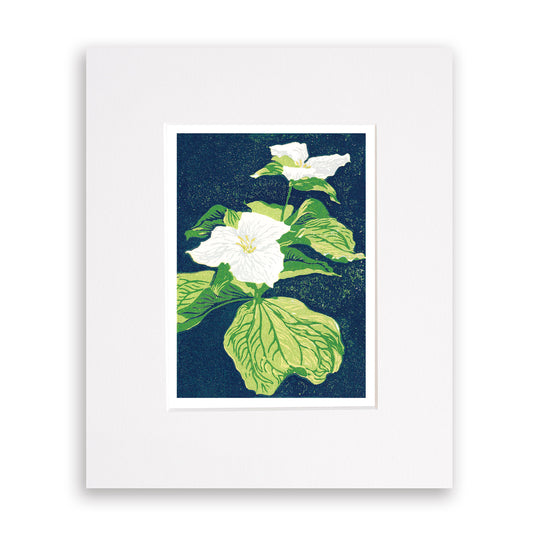 Trillium Original Block Print