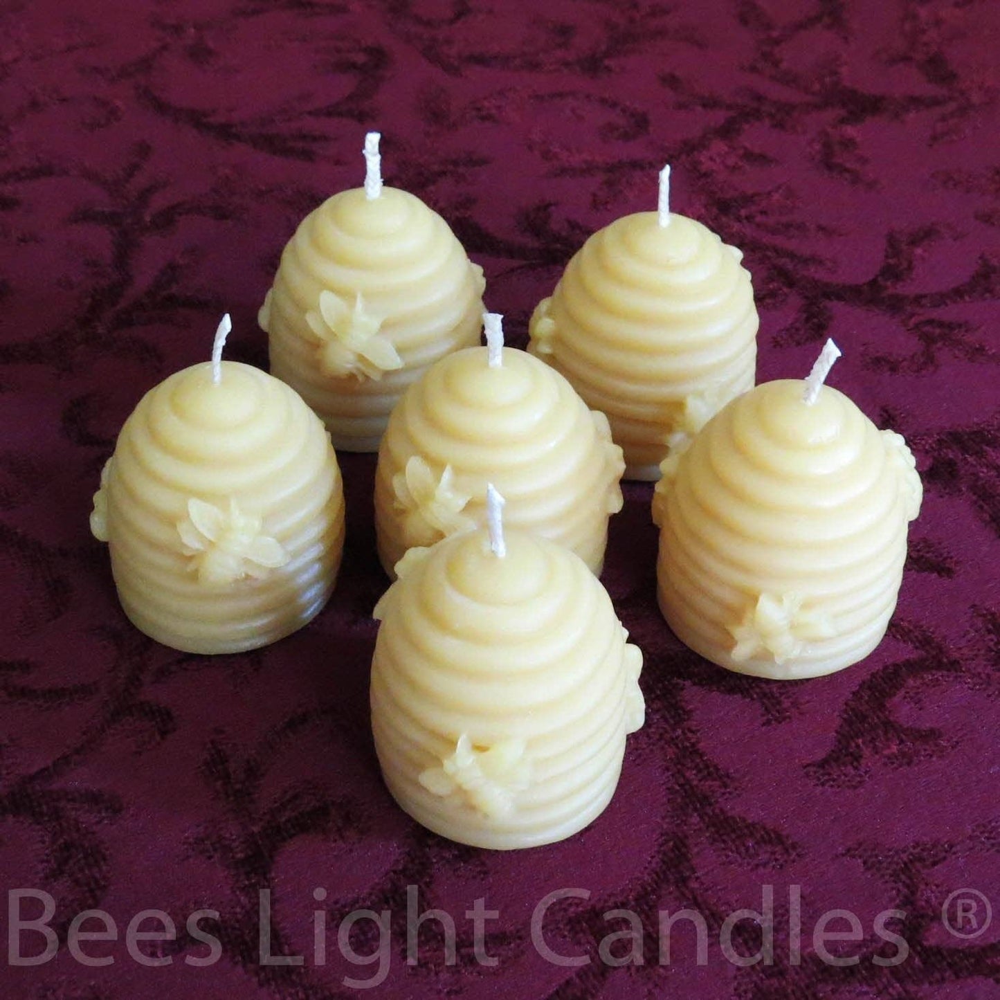 Beehive Votive Beeswax Candle Pair