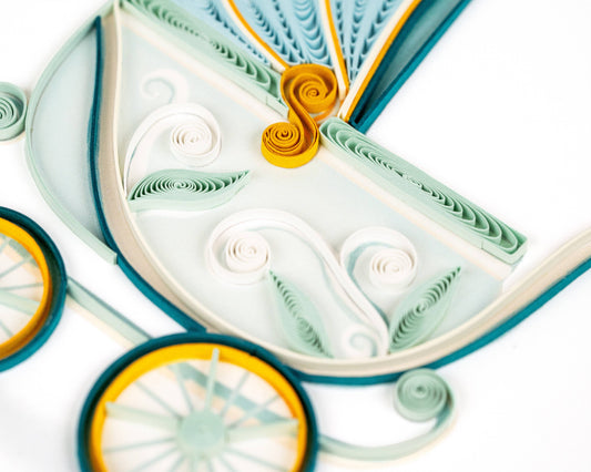Quilled Baby Buggy Greeting Card