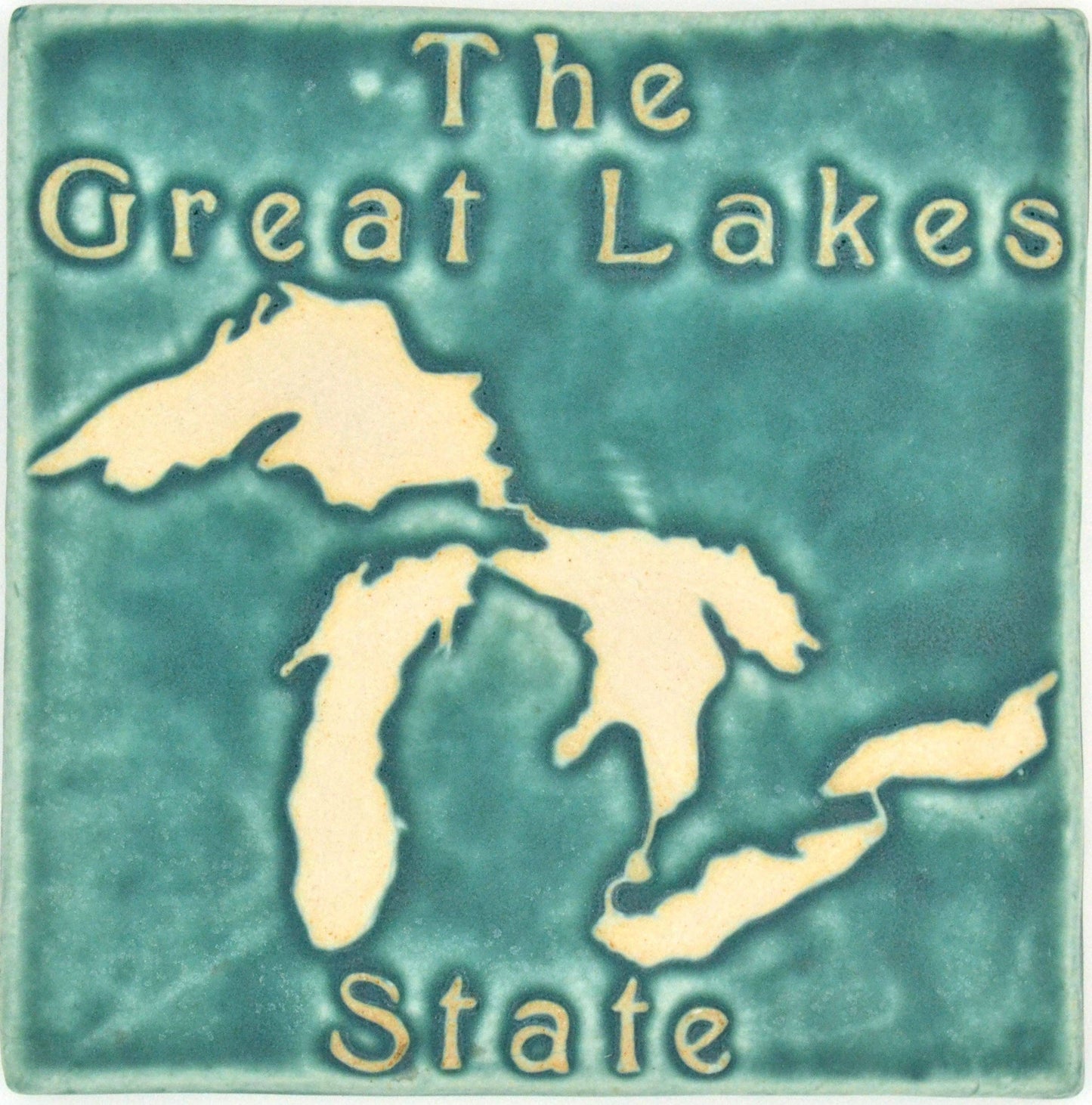 6x6 The Great Lakes State: Lake Michigan Blue / No