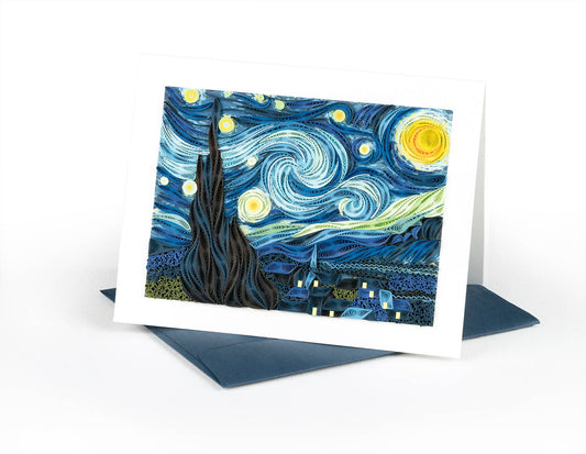 Artist Series Quilled Card - Starry Night, Van Gogh