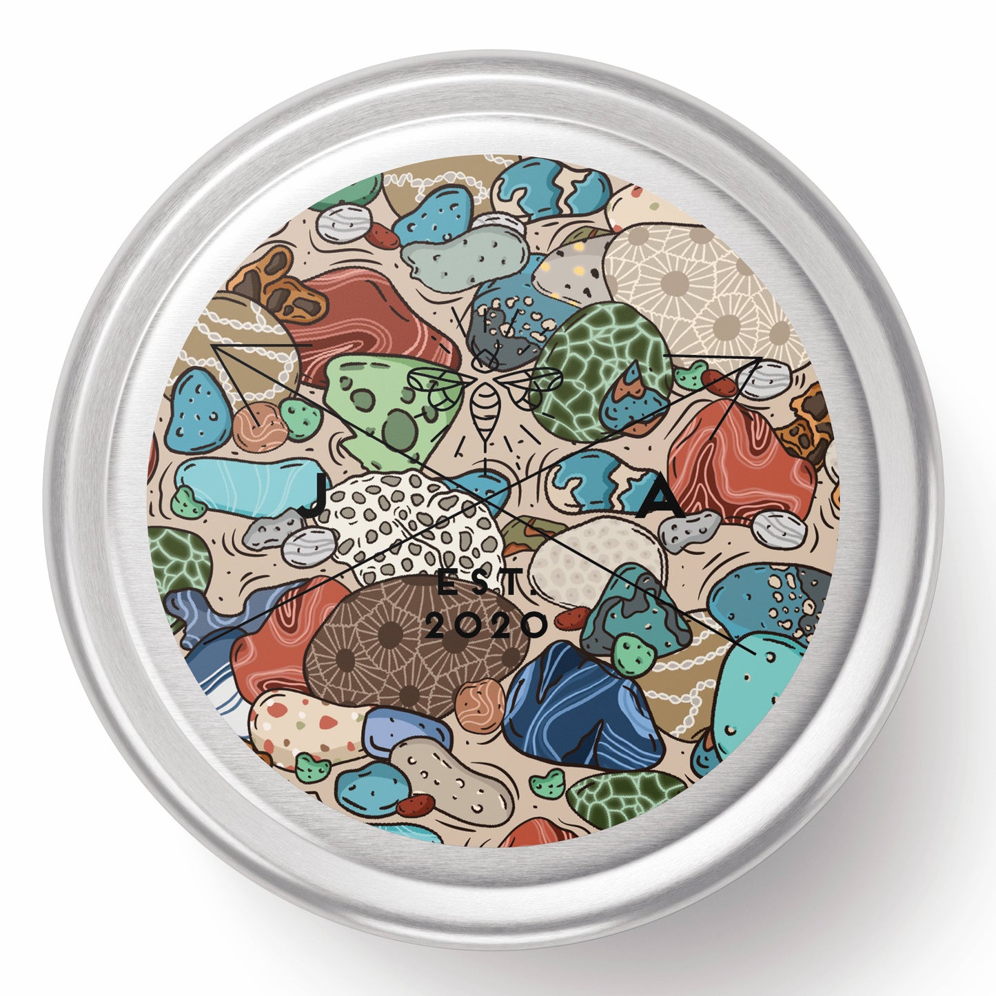 Beach Rocks 4 oz Travel Candle