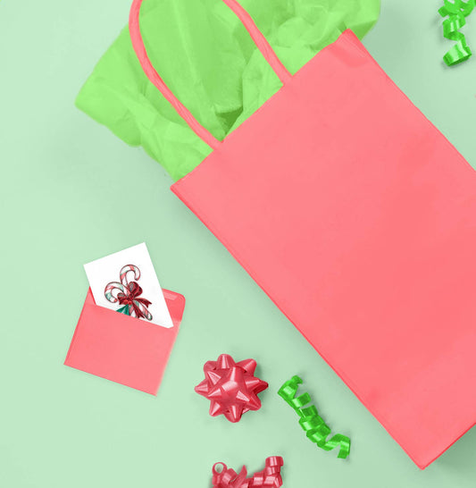 Quilled Candy Canes Gift Enclosure Mini Card