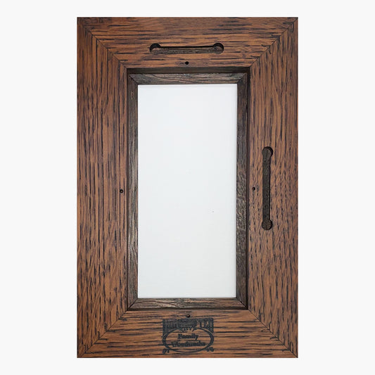 Quarter-sawn oak frame handmade by Family Woodworks. A museum quality Arts and Crafts style frame for art tiles, pictures and/or paintings.
