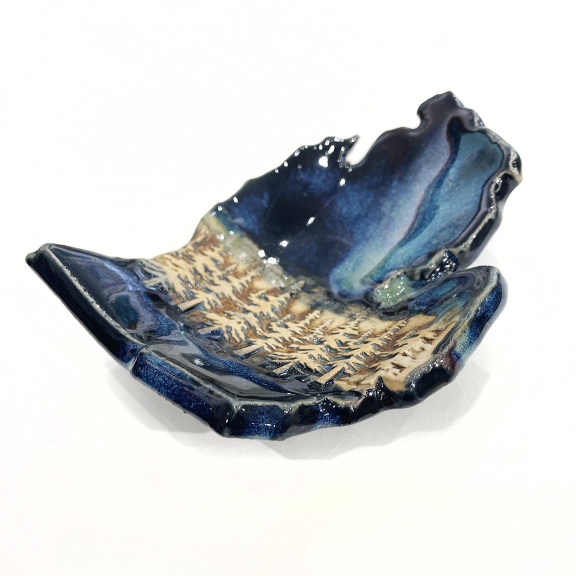 Michigan Mitten Spoon Rest/Soap Dish (Northern Lights)