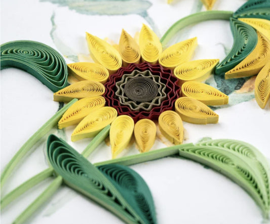 Quilled Wild Sunflowers Greeting Card