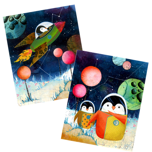 Space Penguins - fine art print