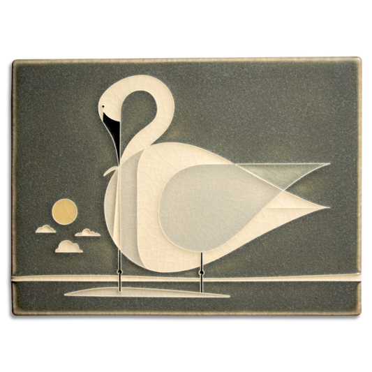 Trumpeter Swan – 6x8 art tile