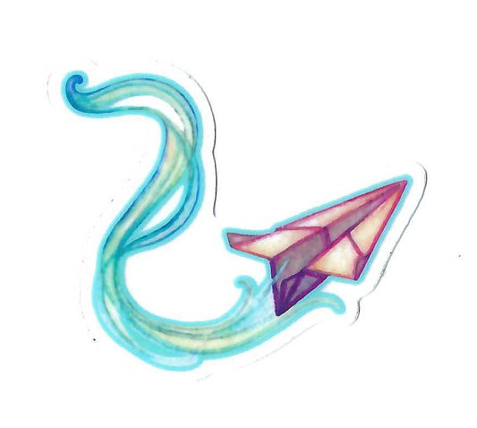 Paper airplane Squirrel Decorative Stickers by Jessica Waterstradt.